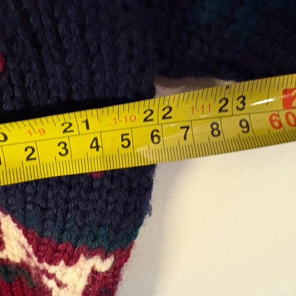 John Ashford Sport Hand Knits Men's L Wool Fair Isle Snowflake Sweater - Picture 4 of 5